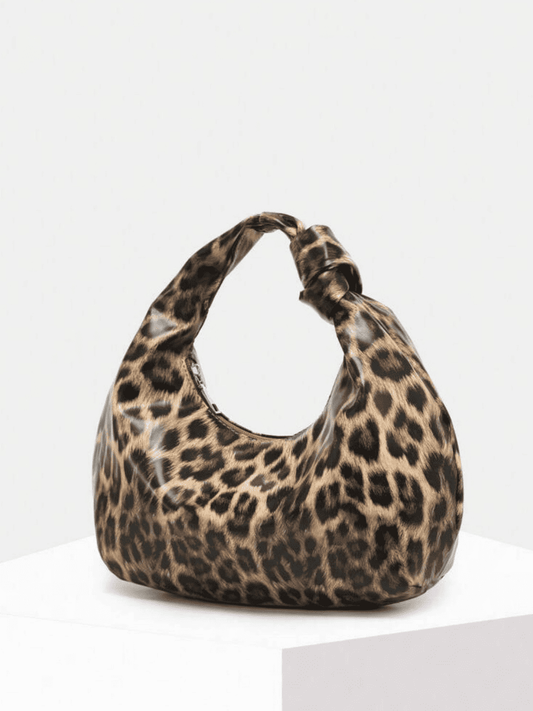 Sia Leopard Print Baguette Bag