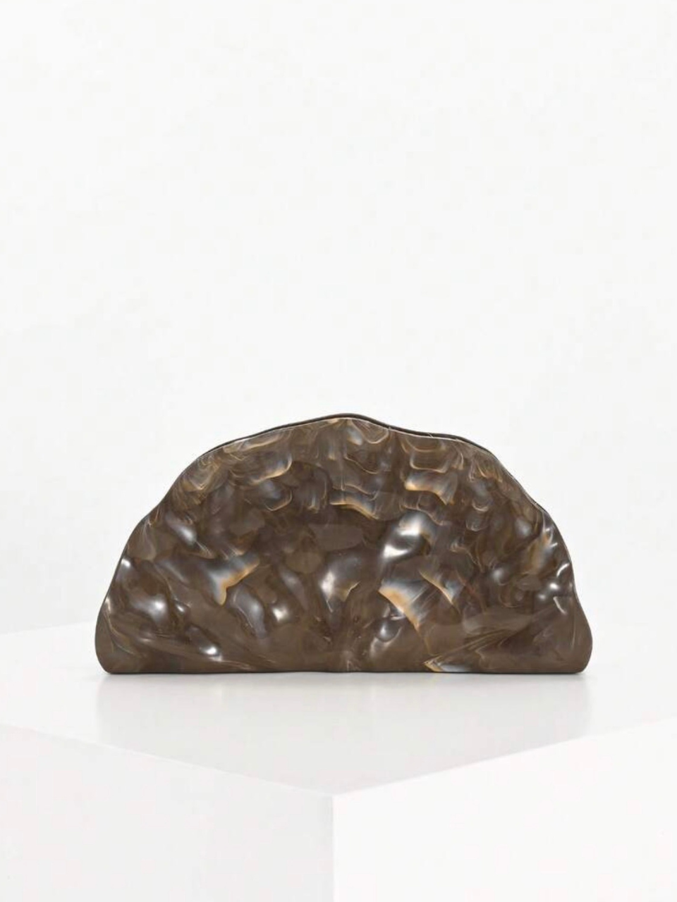 Textured Chain Clutch Bag