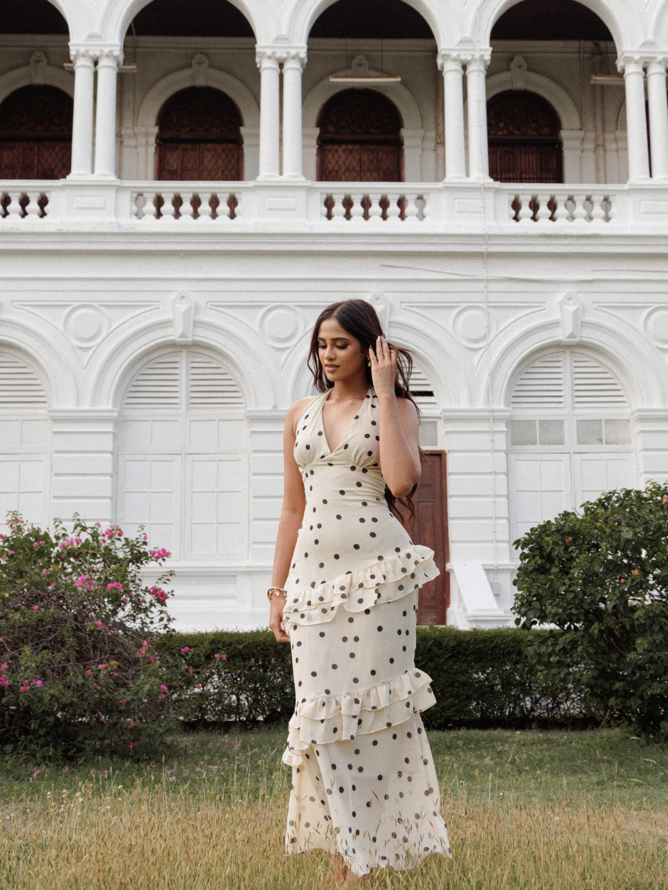 The Butterscotch Ruffle Maxi Dress