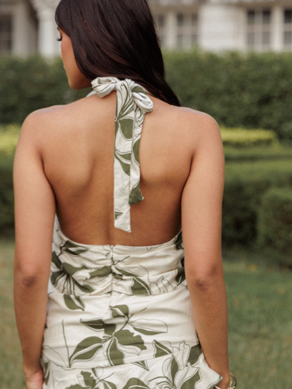 The Olive Grove Buckle Detailed Mini Dress