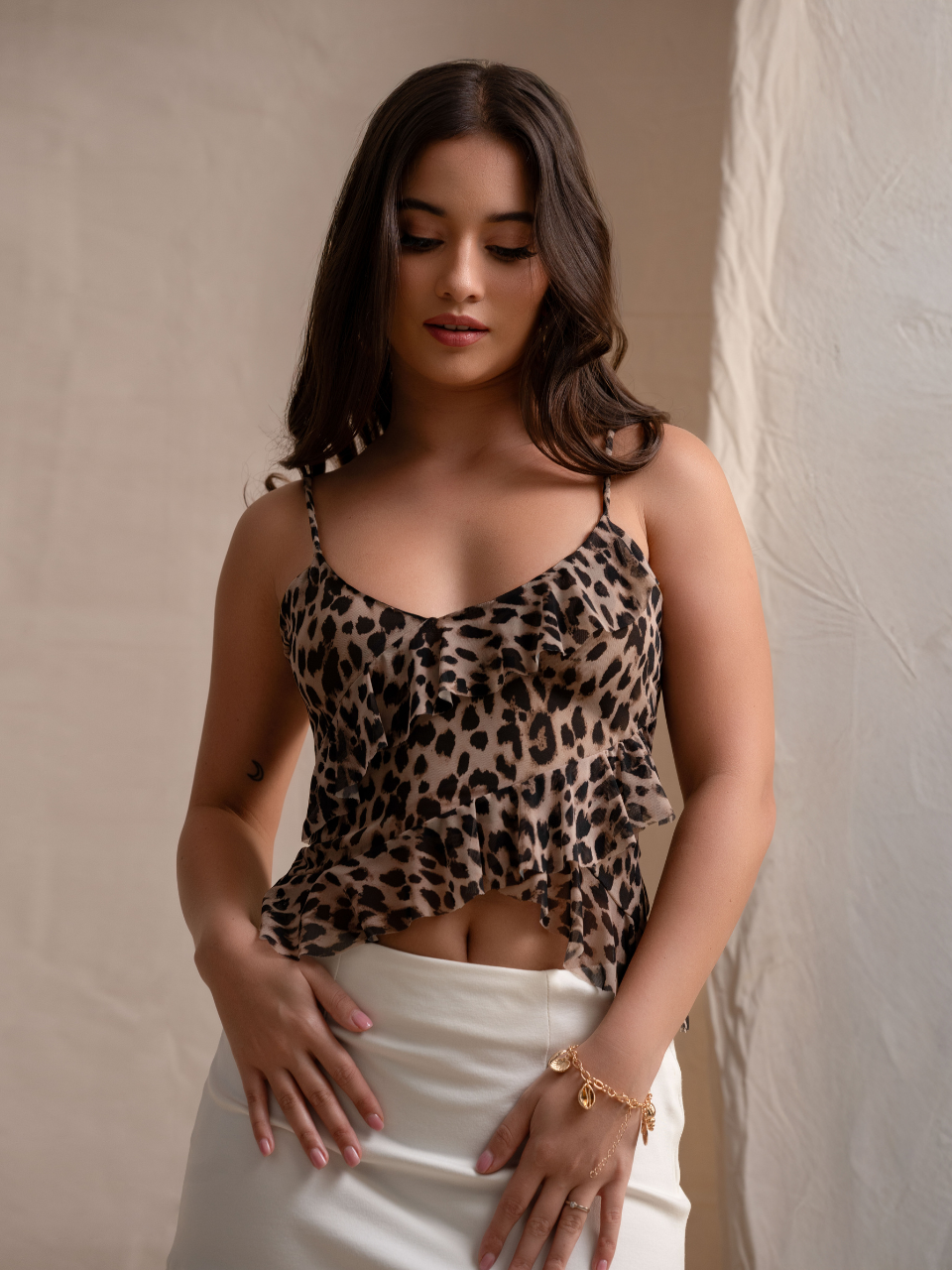 Wild Allure Ruffle Detail Top